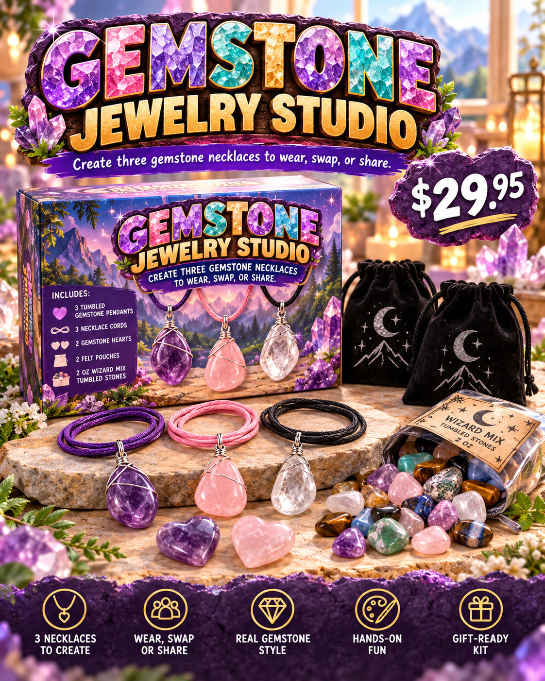 Gemstone Jewelry Studio promotional illustration